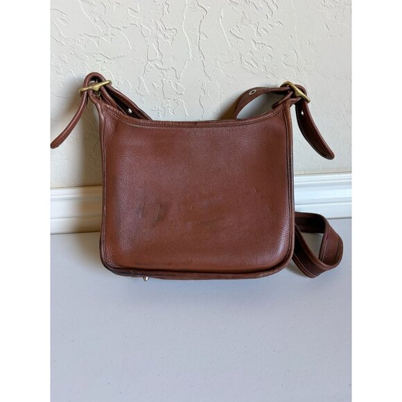 COACH Vintage Legacy Zip Camel 9966 Crossbody Zip Cognac Brown Bag - Picture 2 of 16